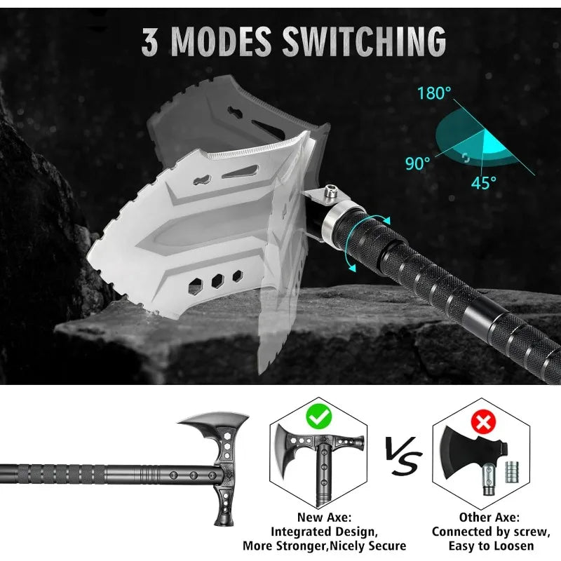 28 Piece Camping Shovel, Axe and tools