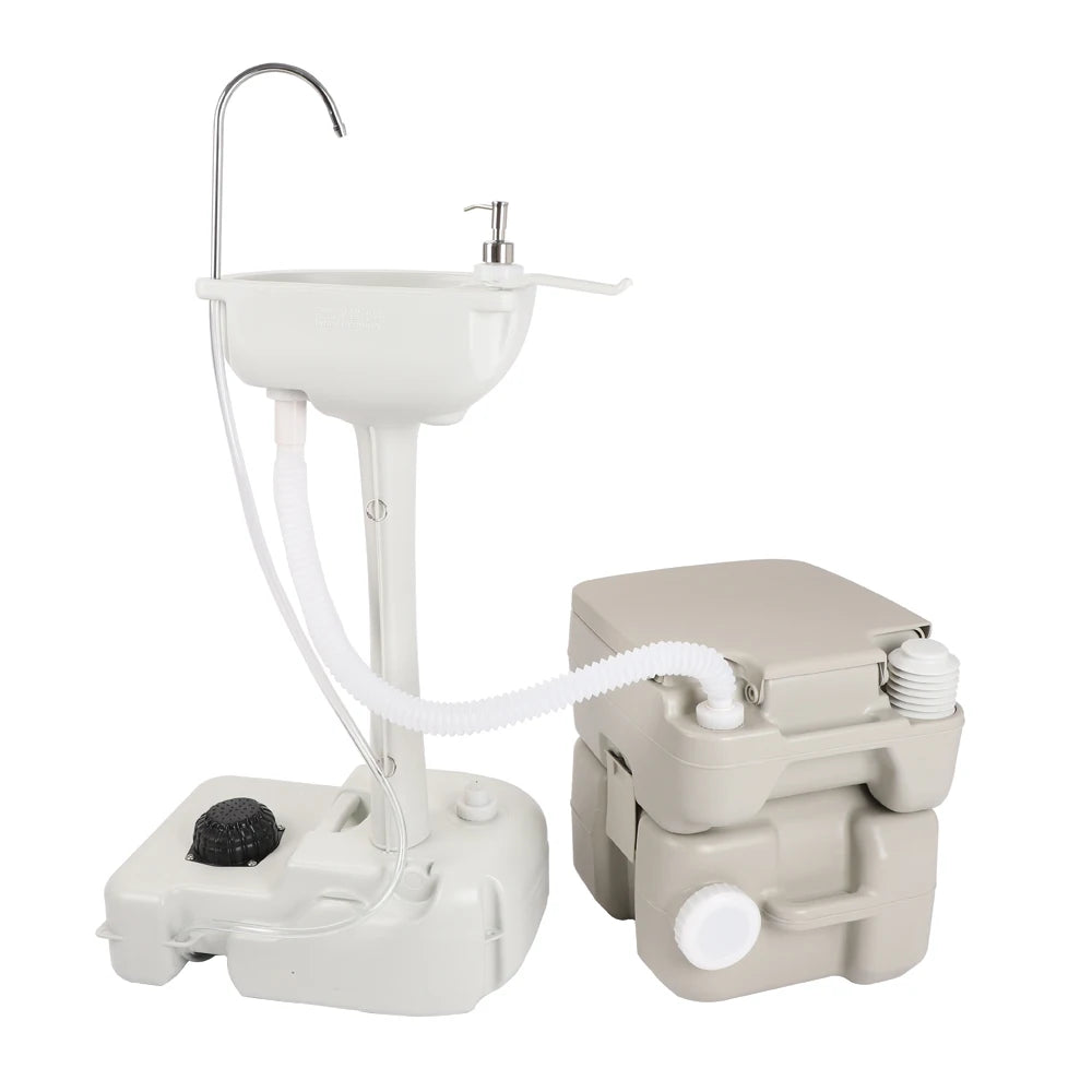 Outdoor Portable Camping Sink with portable toilet option